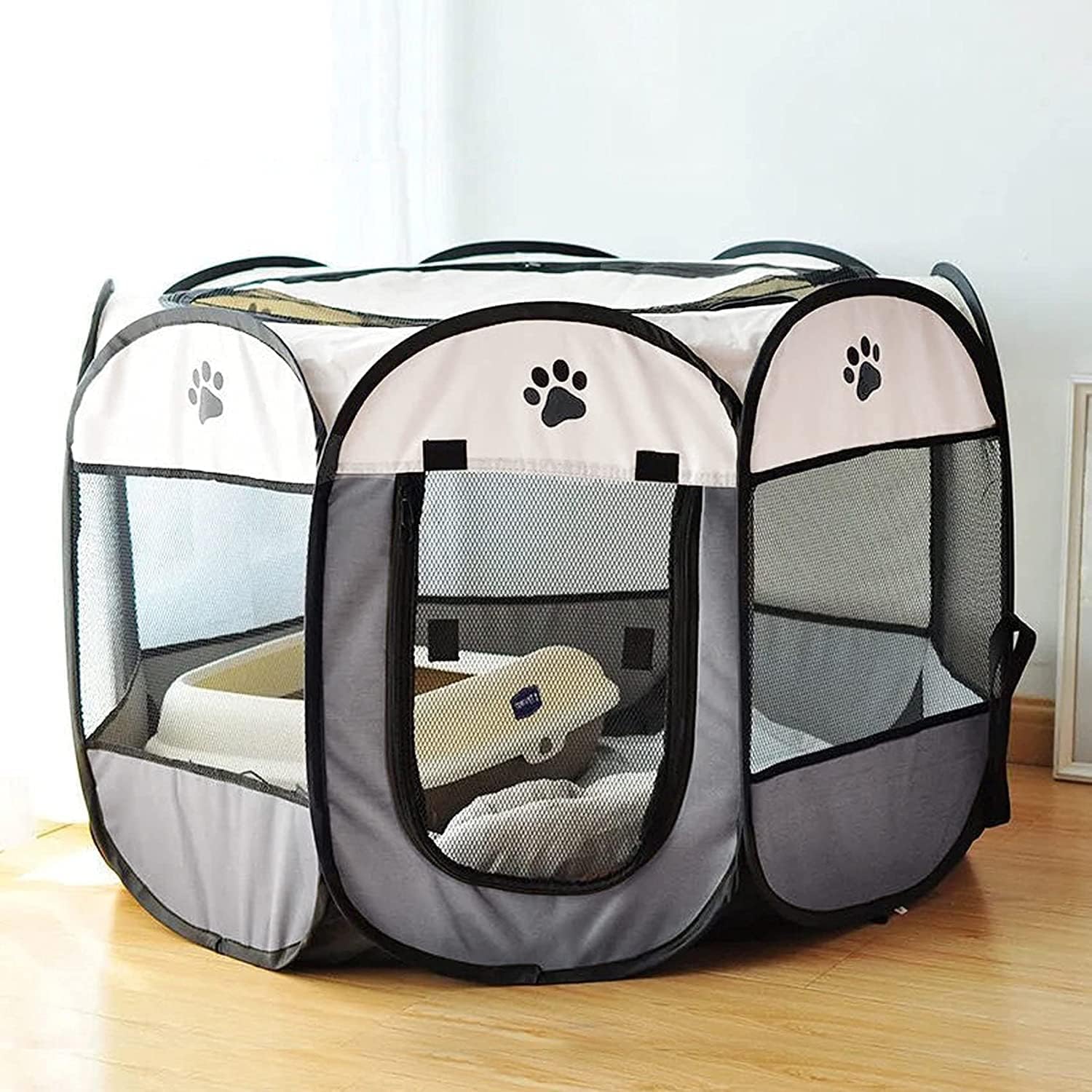 Portable Pet Playpen, Dog Playpen Foldable Pet Exercise Pen Tents Cat House Playground for Puppy Kitten Indoor Outdoor Travel Camping Use Portable Pet Playpen, Dog Playpen Foldable Pet Exercise Pen Tents Cat House Playground for Puppy Kitten Indoor Outdoor Travel Camping Use