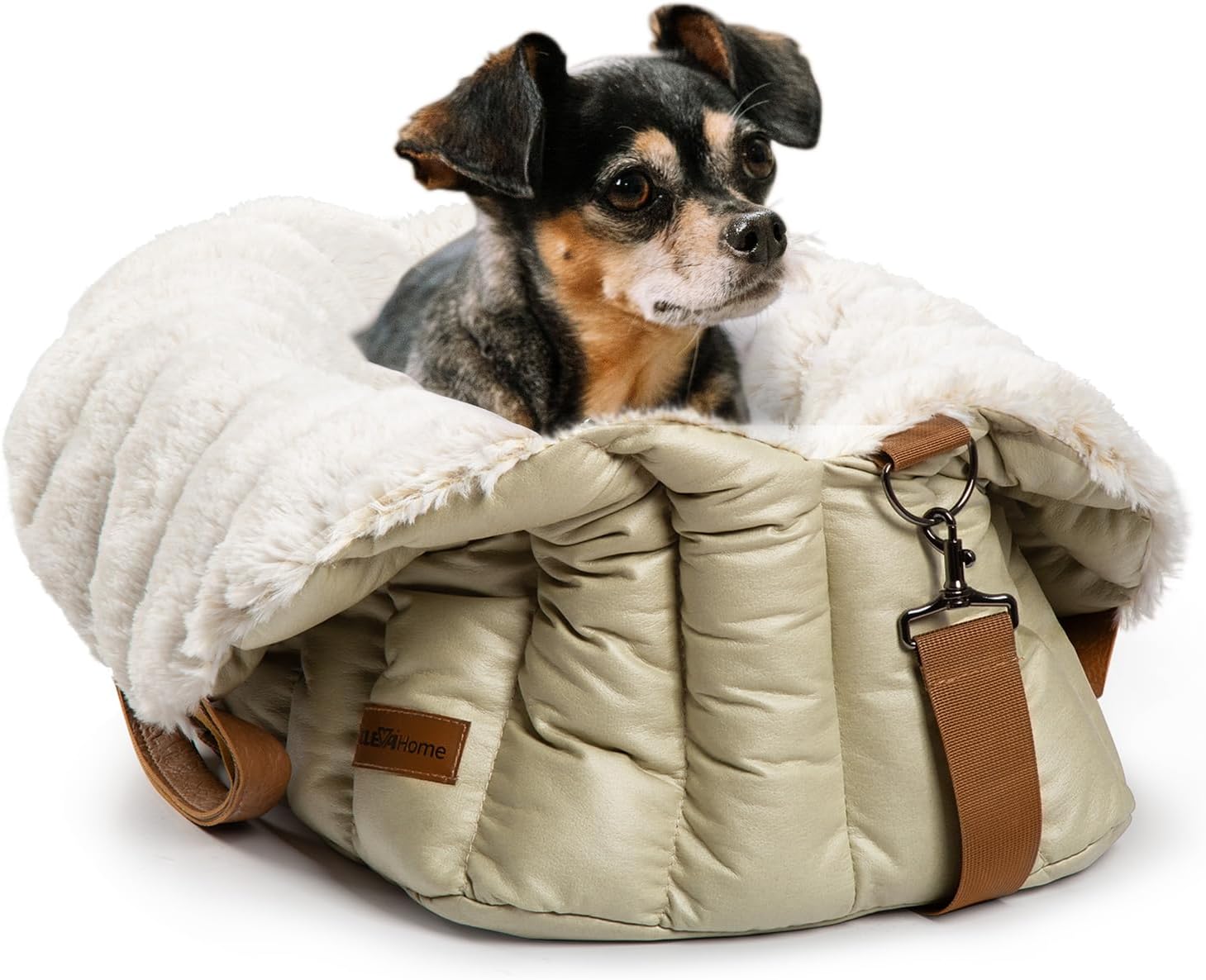 ClevaHome Small Dog Car Seat & Travel Carrier & Pet Bed, Soft Fleece Interior for Dogs up to 10lbs, Stylish Pet Travel Tote for Indoor and Outdoor Use ClevaHome Small Dog Car Seat & Travel Carrier & Pet Bed, Soft Fleece Interior for Dogs up to 10lbs, Stylish Pet Travel Tote for Indoor and Outdoor Use