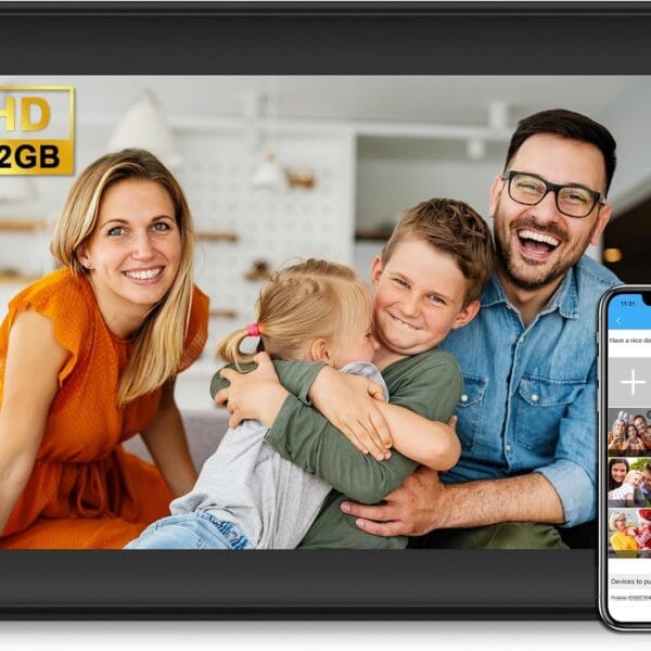 SSAWiFiFRAME Digital Picture Frame 10.1 inch Photo Frame with 50 Photos /200MB Video Sharing via Free APP 32 GB HD IPS Touchscreen, Gift for Grandparents, Parents (Birthday Christmas)