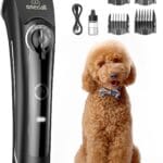 oneisall Dog Clippers for Grooming Doodles Poodles Thick Curly Hair,Low Noise Heavy Duty Dog Grooming Kit with Detachable Metal Blades
