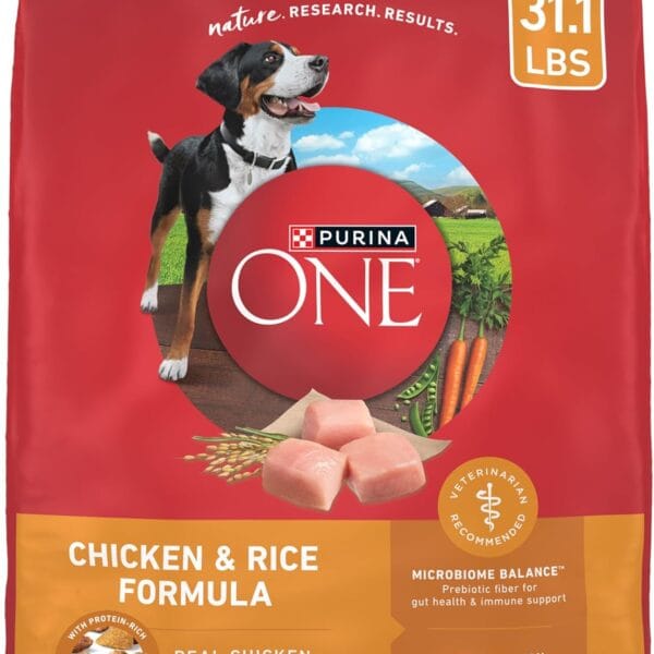 Purina ONE Chicken and Rice Formula Dry Dog Food - 31.1 lb. Bag