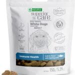 Nature's Protection Grain Free Low Calorie Dog Treats - Training Treats for Small, Medium & Large Breed Adult Dogs with Light Fur (Superior Care - Herring, 5.29 oz)