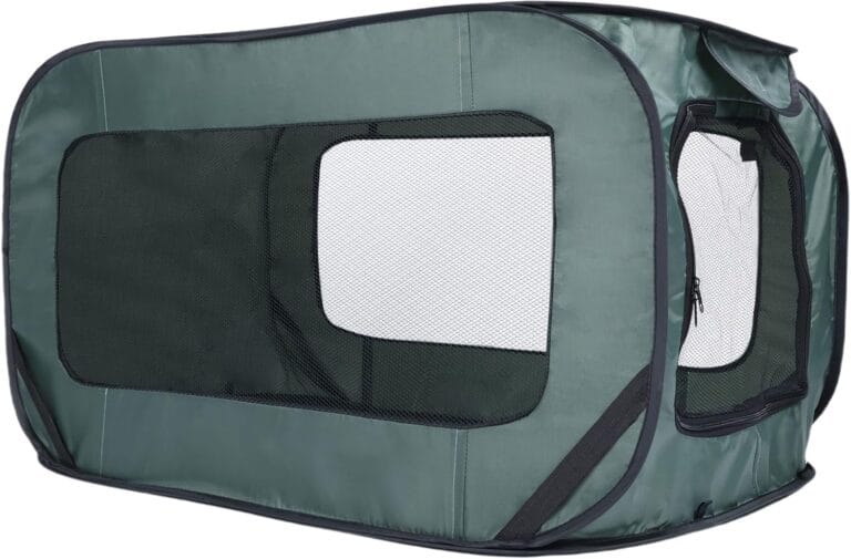 Foldable Dog Kennel for Large Dogs 36-inch, Portable Waterproof Dog Crate, Pop-Up Indoor/Outdoor Pet Cage & Car Seat Travel Bed (Green)