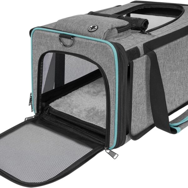 Airline Approved Pet Carrier Small Dog & Cats Under 15 lbs - 18x11x11 Inch Soft-Sided TSA Compliant Travel Bag for American, Delta & United Airlines Flight