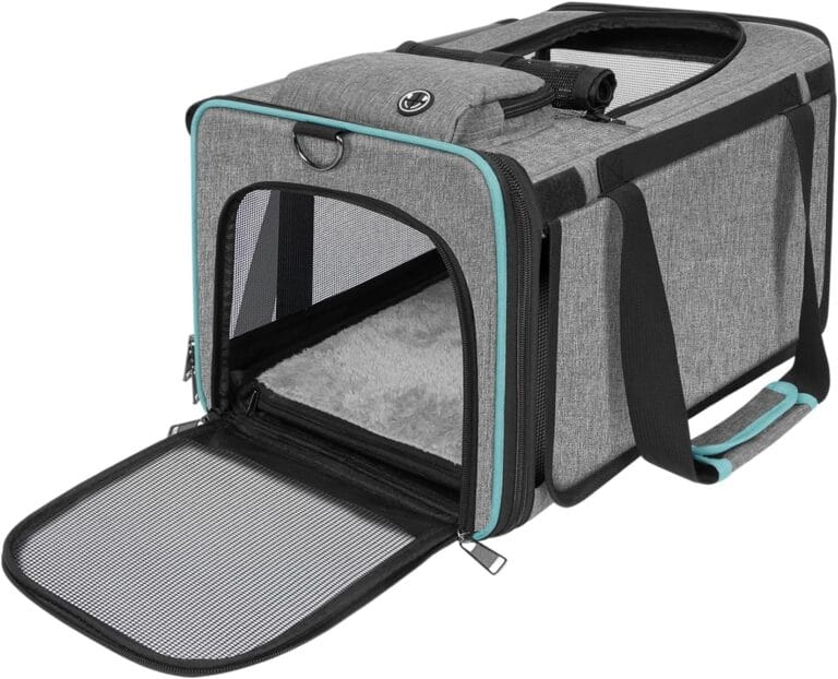 Airline Approved Pet Carrier Small Dog & Cats Under 15 lbs - 18x11x11 Inch Soft-Sided TSA Compliant Travel Bag for American, Delta & United Airlines Flight