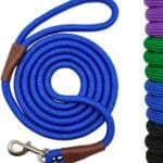 Rope Dog Leash 6/8/10 FT, Classic Leash 1/2 Strong Nylon Rope Lead for Medium and Large Dogs Outdoor Walking Training Exploring (1/2" x 8 ft, Dark Blue)