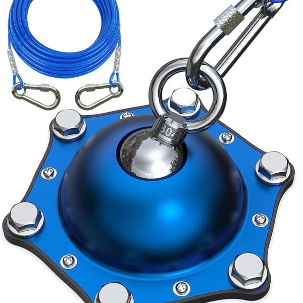 TOPKNOT Dog Tie Out Cable and Stake for Camping,360Swivel Dog Run- No Tangle,with 30FT Heavy Duty Cable, Runner for Yard - Up to 150LBS,Ideal for Outdoor Camping