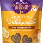 Old Mother Hubbard Wellness Wholesome Indulgences Dog Biscuits, Natural, Dog Treats, Peanut Butter & Banana Flavor, (10 Ounce Bag)