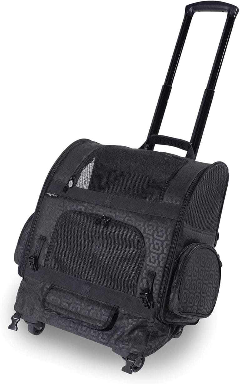 Gen7Pets Dog Carrier - Large Black Roller Bag Pet Carrier