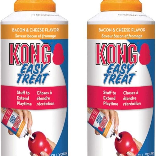 KONG - Easy Treat - Dog Treat Paste - Bacon and Cheese - 8 Ounce (Best Used Classic Rubber Toys) - 2 Pack