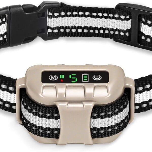 Bark Collar No Bark Collar Rechargeable Anti bark Collar with Adjustable Sensitivity and Intensity Beep Vibration and No Harm Shock Bark Collar for Small Medium Large Dogs