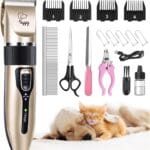Dog Clippers for Grooming, Low Noise, Electric Quiet, Adjustable Clipper Comb for Dog Grooming Kit, Pet Hair Clippers Grooming kit for Dogs at Home