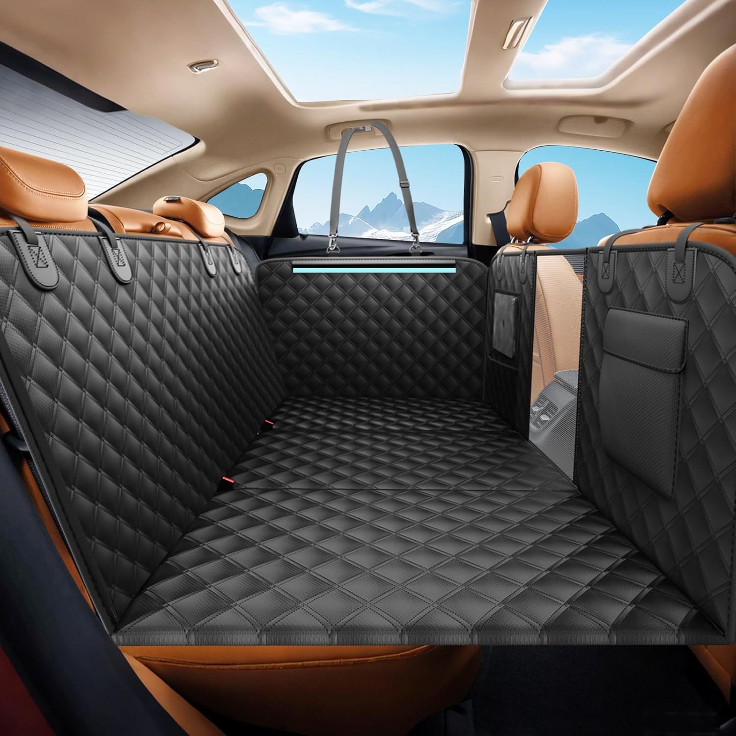 Back Seat Extender for Dogs Hold 400lbs, Hard Bottom Dog Car Seat Cover for Back Seat, Dog Hammock for Car, Waterproof & Non-Slip Backseat Pet Cover Hard Bottom for SUV & Truck Back Seat Extender for Dogs Hold 400lbs, Hard Bottom Dog Car Seat Cover for Back Seat, Dog Hammock for Car, Waterproof & Non-Slip Backseat Pet Cover Hard Bottom for SUV & Truck