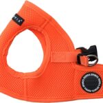 Puppia Neon Soft Vest Harness Step-in No Choke No Pull Walking Training for Small and Medium Dog, Orange, Medium