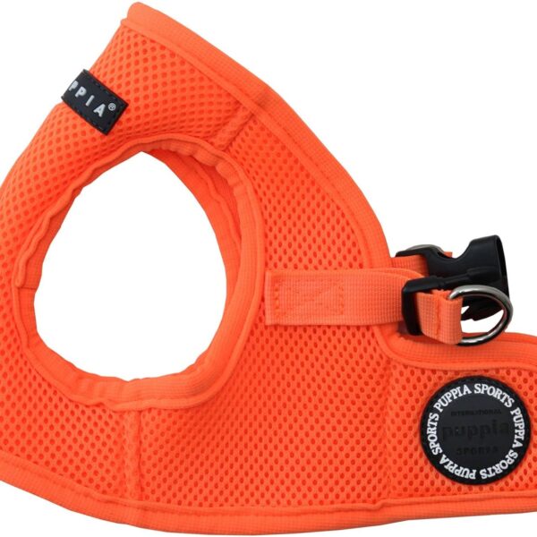 Puppia Neon Soft Vest Harness Step-in No Choke No Pull Walking Training for Small and Medium Dog, Orange, Medium