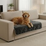 NWK Self Warming Thermal Pet Mat for Dogs and Cats, Body Heat Reflecting Cat Bed Mat, Washable, for Sofa & Crate & Kennel & Car Seat (Obsidian Black, X-Large (45'' X 28'' X 0.4''))