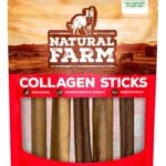 Natural Farm Collagen Sticks 6-Inch Dog Chews - Odor-Free, 95% Natural Collagen Supports Healthy Joints, Skin & Coat - Small, Medium Dogs  Lasts 20% More (6 inch, 5 Pack)
