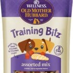 Old Mother Hubbard Wellness Training Bitz Assorted Mix Dog Biscuits, Natural, Training Treats, Three Flavors, Small Size, (8 Ounce Bag)