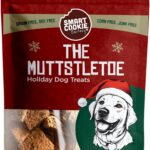 Smart Cookie Muttstletoe Holiday Dog Treats - Turkey, Pumpkin and Cranberry Christmas Dog Treats - Healthy, All Natural, Grain Free, Human-Grade - Made in USA - 8oz
