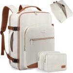 LOVEVOOK 40L Travel Backpack for Women Men,Waterproof Airline Approved Carry On Luggage Travel Essentials,TSA Carry On Backpack Personal Item Travel Bag Suitcase with 3 Packing Cubes,Weekender,Daypack