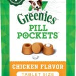 Greenies Pill Pockets for Dogs Small Size, Soft Dog Treats, Chicken Flavor, 3.2 oz. Pouch (30 Treats)