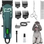 Quiet Dog Grooming Kit - 2000mAh Dog Clippers for Grooming Dog Grooming Clippers for Heavy Thick Hair Coats Waterproof Rechargeable Cordless Clippers Safe and Easy to Clean Home Pet Grooming