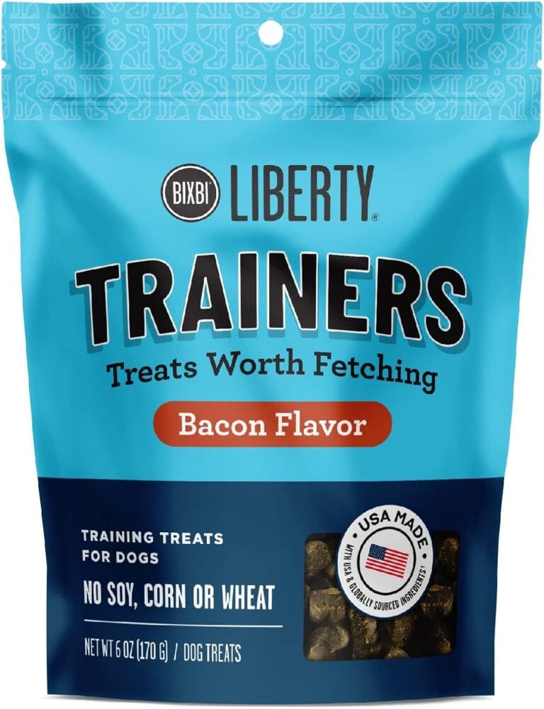 BIXBI Trainers All-Natural Grain-Free Dog Training Treats, Bacon, 6 oz