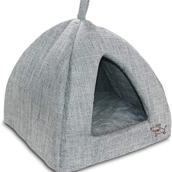 Best Pet Supplies Best Pet SuppliesPet Tent-Soft Bed for Dog & Cat, Inc., Inc. - Gray Linen, 16" x H: 14", 16" x 16" x H:14" (TT608-M)