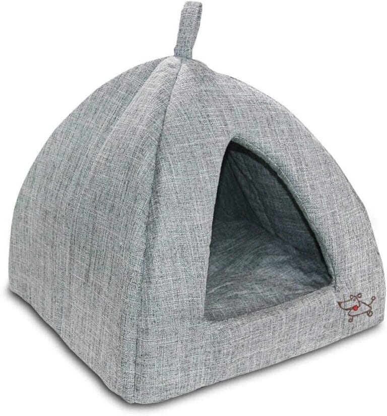 Best Pet Supplies Best Pet SuppliesPet Tent-Soft Bed for Dog & Cat, Inc., Inc. - Gray Linen, 16" x H: 14", 16" x 16" x H:14" (TT608-M)