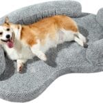 Orthopedic Memory Foam Dog Bed for Medium Sized Dog - Washable & Waterproof & Removable Warm Couch - Round Calming Bed for Anxiety Relief (43 x 29 x 8 Inch)