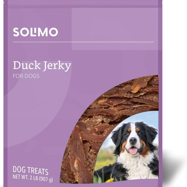 Amazon Brand - Solimo Duck Jerky Dog Treats,2 pounds