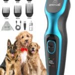 oneisall Dog Clippers for Grooming for Thick Coats with Detachable Stainless Steel Blade Cordless Rechargeable Dog Grooming Kit for Full Body DTJ001