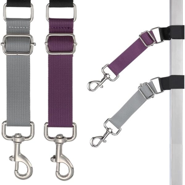 Pet Dog Grooming Arm Accessories - Dogs Loop Pets Grooming Loops Extension Straps 2 PCS Adjustable Secure and Stable Loop Extender Bathing Restraint Leashes for Small Medium & Large Dog