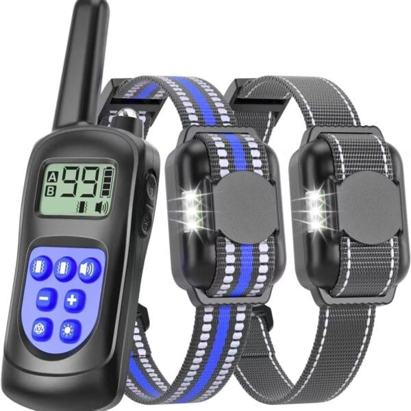 No Shock 2 Cats Training Collar, 2025 Vibrating 2 Cats Collar with Remote 2000ft, Beep and Vibration Collor for 2 Cats 10-120lbs, Rechargeable/Security Lock & Humane to Stop Bad Behaviors