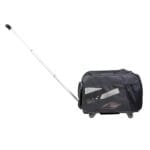 dbest products Smart Cart Pet Carrier with Wheels, Airline Approved Dog and Cat Carrier with Telescoping Handle, 21x12x12in, 24 lb Capacity, Black
