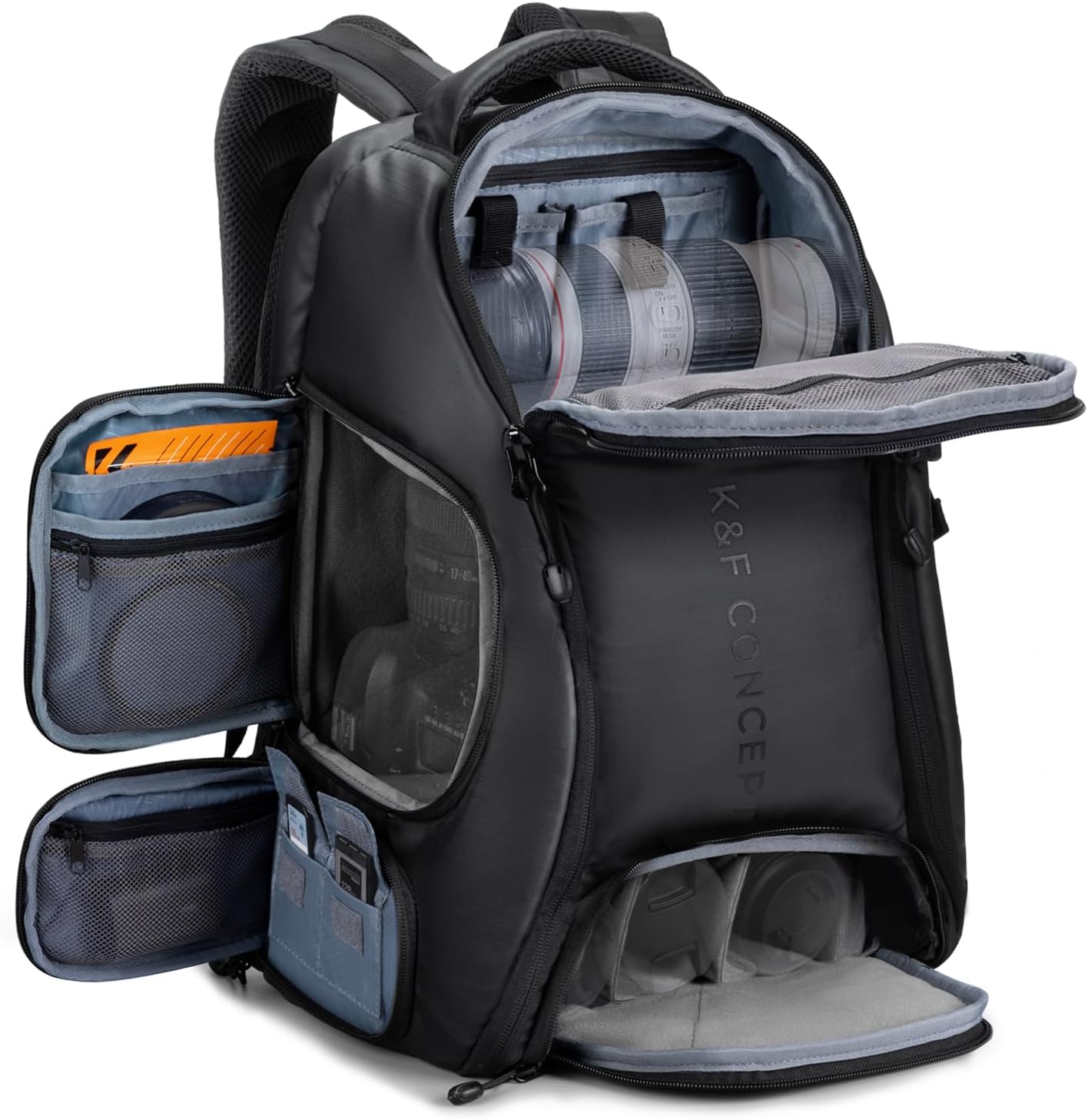 K&F Concept Camera Backpack,25L Large Capacity Camera Bag for Photographers with Raincover and 15.6 Inch Laptop Compartment Compatible for Canon/Nikon/Sony/DJI Mavic Drone K&F Concept Camera Backpack,25L Large Capacity Camera Bag for Photographers with Raincover and 15.6 Inch Laptop Compartment Compatible for Canon/Nikon/Sony/DJI Mavic Drone