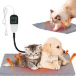 Smart Cat Heating Pad with Pressure Activated  Temperature Adjustable Heated Dog Bed with Timer - 13x17 inches - 30W - Pressure Activated Work for Pets Over 10 lbs