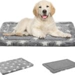 EMPSIGN Dog Crate Pad - Reversible Kennel Mat (Cool & Warm), Machine Washable, Cozy Star Pattern Sleeping Pad for Small Medium Large Dogs, All-Season Pet Bed, Suitable for 30"x20" Dog Crate, Grey