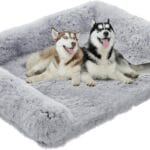 Simple Trending Orthopedic Dog Beds for Large Dogs, Waterproof Anti-Slip L Pet Bed, Egg-Crate Foam Big Dog Couch Bed with Washable Cover, Deluxe Plush Pet Sleeping Mat, Grey