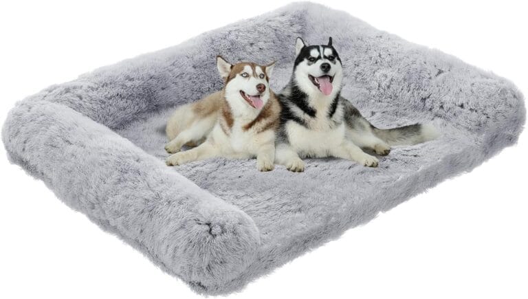 Simple Trending Orthopedic Dog Beds for Large Dogs, Waterproof Anti-Slip L Pet Bed, Egg-Crate Foam Big Dog Couch Bed with Washable Cover, Deluxe Plush Pet Sleeping Mat, Grey