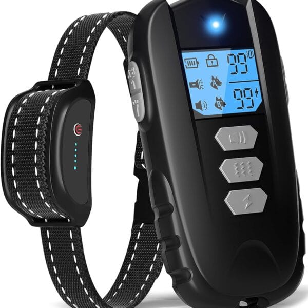 Dog Training Collar with Remote - Waterproof Shock Collar for Dogs Adjustable Levels (1-99) Beep Vibration Shock Flashlight Rechargeable Dog E Collar for Training Small Medium and Large Dogs
