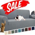 YEMYHOM Couch Cover Latest Jacquard Design High Stretch Sofa Covers for 3 Cushion Couch, Pet Dog Cat Proof Slipcover Non Slip Magic Elastic Furniture Protector (Sofa, Light Gray)
