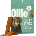 Ollie Chicken and Apple Jerky Dog Treats, 5 oz Pack of 1, All Natural, Healthy Snacks, Made with Real Meat, Human Grade, for Dogs