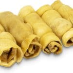 Wild Eats Water Buffalo Retriever Style Cheek Roll Dog Chews-5 Pack (Long Lasting Chews, Treats, Bones for Aggressive Chewers & Large Dogs) Great Substitute Pig Ears Dogs