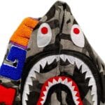 Unisex Camouflage Hoodie with Shark Embroidery, Full Zip, Lightweight Couple sweatshirts heavyweight hoodie