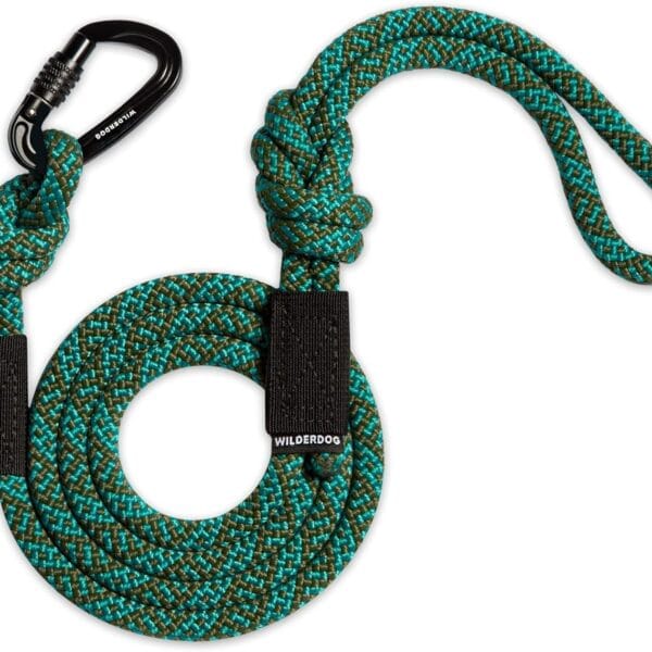Wilderdog Climbing Rope Small Carabiner Dog Leash - Cascade - 5 ft