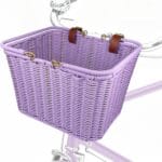 Bike Basket Front,Hand-Woven Bicycle Basket for Adult Bikes with Leather Straps, Easy Detachable,30 * 24 * 19cm