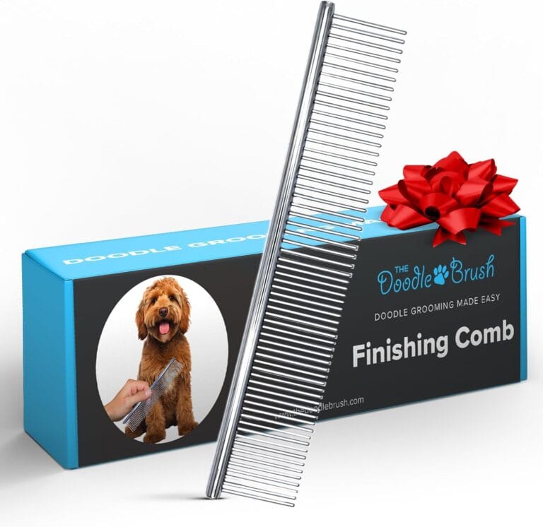 Dog Combs for Grooming, Metal Comb for Dogs, Goldendoodle, Doodle Dog Grooming Comb, Great for Poodle, Labradoodle, Cockapoo & Goldendoodle - Finishing Combs for Dogs & Doodles