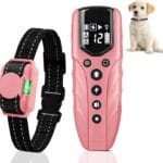 Tiniest Small Dog Shock Collar, Lightest Dog Training Collar with 2000ft Remote, Tailored for Small Dogs 5-15lbs & Medium Large Dogs, Beep, Vibrate, Shock, Lighting, Waterproof, RechargeablePink