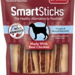 SmartBones SmartSticks, Treat Your Dog to a Rawhide-Free Chew Made With Real Chicken and Vegetables, 10 sticks